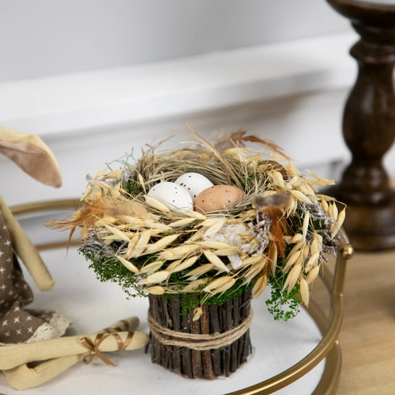 Northlight Bird's Nest with Eggs Easter Bundle Decoration - 6.5"