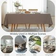 thumbnail image 5 of Table Cloth Rectangle Tables, 60×84 Inch Textured Tablecloth Waterproof Spill Proof and Wrinkle Free Linen Table Cover for Dining Table, Kitchen, Parties and Holidays, Dark Coffee, 5 of 6