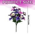 thumbnail image 3 of 1Pcs Pink & Purple Realistic Artificial Pansy Bouquet - 13.8in Fake Flowers Bouquet, Artificial Flowers Indoor, Home Living Room Decor & Wedding Arrangement (B), 3 of 4
