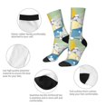 thumbnail image 4 of Lukts Cute Poodle Dog Pattern Womens Crew Soft Moisture-wicking Socks,Moisture Control Crew Socks,Mid Calf Socks, 4 of 6