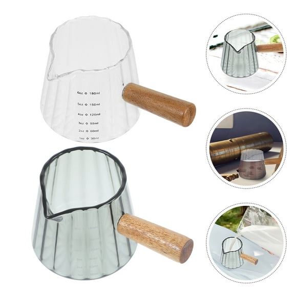 HAKIDZEL Glass Clear Glass 2Pcs 180ml For Adults Travel Use