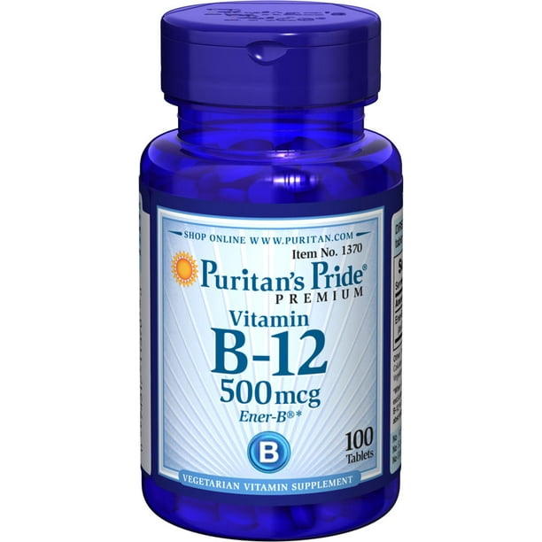 Puritan's Pride Vitamin B12 500mcg 100 Tablets