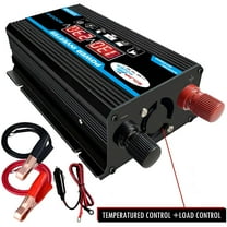 GJX 4000W Pure Sine Wave Inverter, 12V to 220V, Dual AC Sockets, Remote Control, 1-Pack