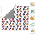thumbnail image 2 of Dish Drying Mat, cartoon flowers_A Highly Absorbent Drying Matt Kitchen Counter, Dish Mat Drying Pad Dishes Drainer Mats for Kitchen Counter or Sink, 16 x 18 inch, 2 of 6
