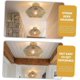 thumbnail image 3 of Boho Semi Flush Mount Light Led Ceiling Light Mount Ceiling LightFixture Rattan Straw Rope Bathroom Light Shade, 3 of 5