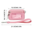 thumbnail image 3 of Fnochy Keychain Wallet, Zip Card Case with Transparent PVC Window, Women's Wristlet Handbags, Waterproof Nylon Keychain Wallet, 3 of 6