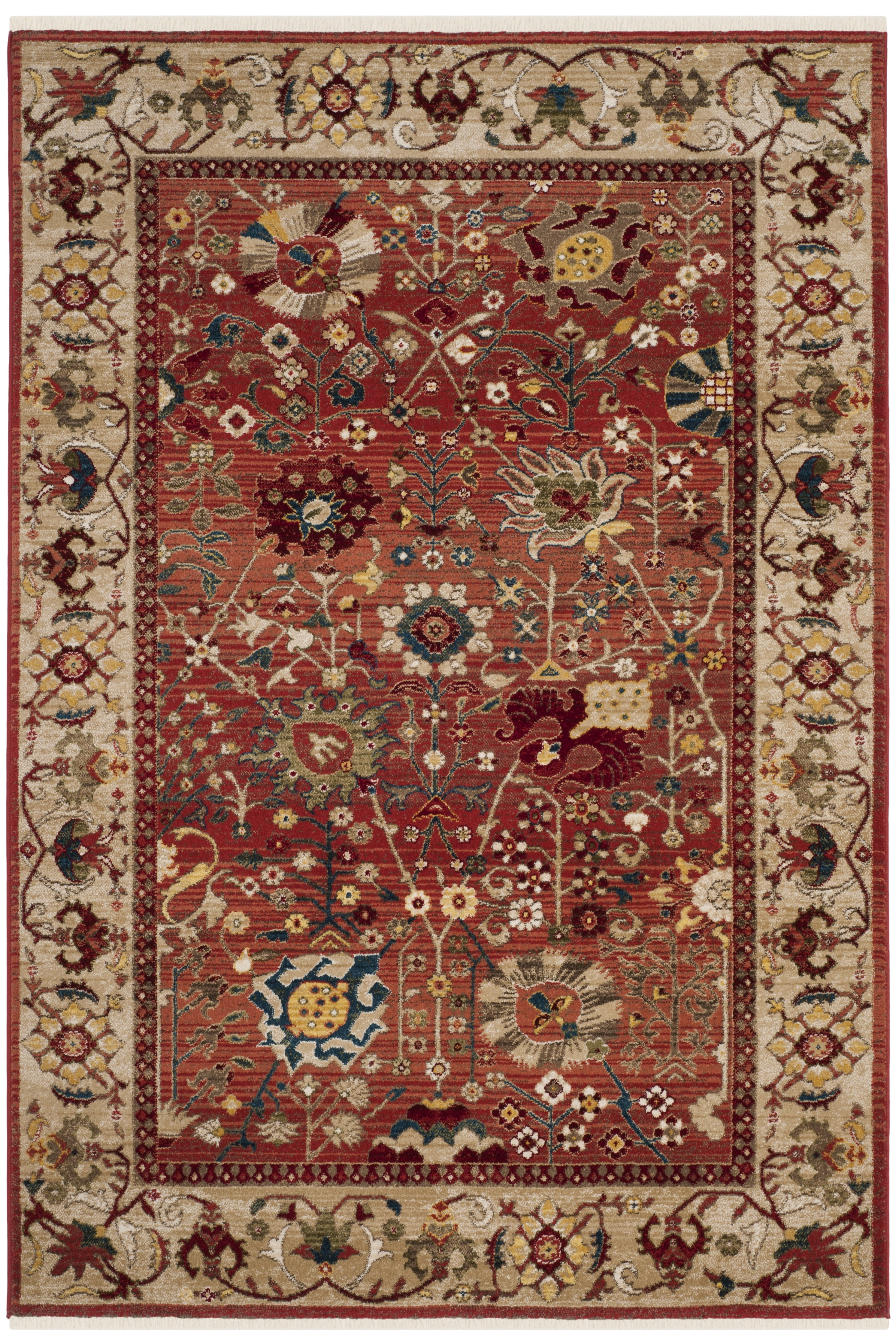 Safavieh Kashan Vaska Oriental Area Rug, Red/Beige, 6' x 8'