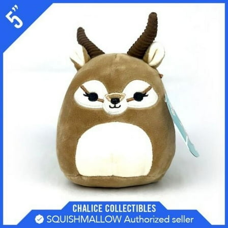 Squishmallows Kellytoy Plush Exotic Animal Squad Adila the Antelope 5"