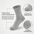 thumbnail image 3 of Kodal Copper-Infused Wide Cuff Socks for Swollen Feet & Neuropathy 3 Pair Non-Binding Diabetic Socks with Cushion, Men Women, Grey, 3 of 9