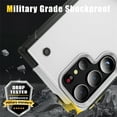 thumbnail image 2 of ELEHOLD Rugged Case for Samsung Galaxy S24,Hybrid Military Grade Drop Protection Built-in Hidden Kickstand Shockproof Armor Cover for Samsung S24,White, 2 of 7