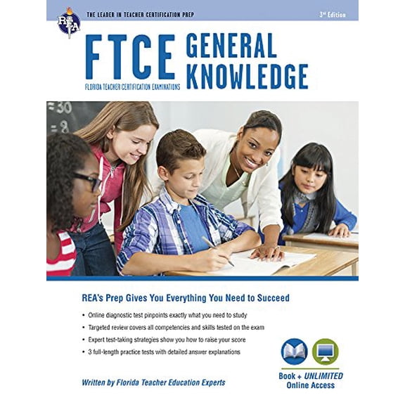 Pre-Owned FTCE Teacher Certification Test Prep: FTCE General Knowledge Book + Online (Edition 3) (Paperback)