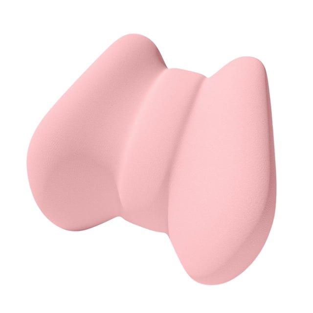 Cojín de respaldo suave, cómodo, ergonómico, resistente con correa, cojín para asiento de coche Rosa