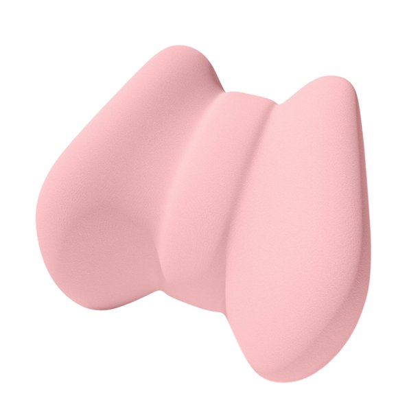 Cojín de respaldo con correa para silla de oficina, cojín para avión, silla de oficina, asiento de coche Rosa