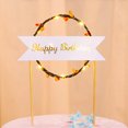 thumbnail image 3 of Coofit Birthday Cake Topper Novelty Rattan Wreath Cake Stick Cake Decoration with Light, 3 of 8