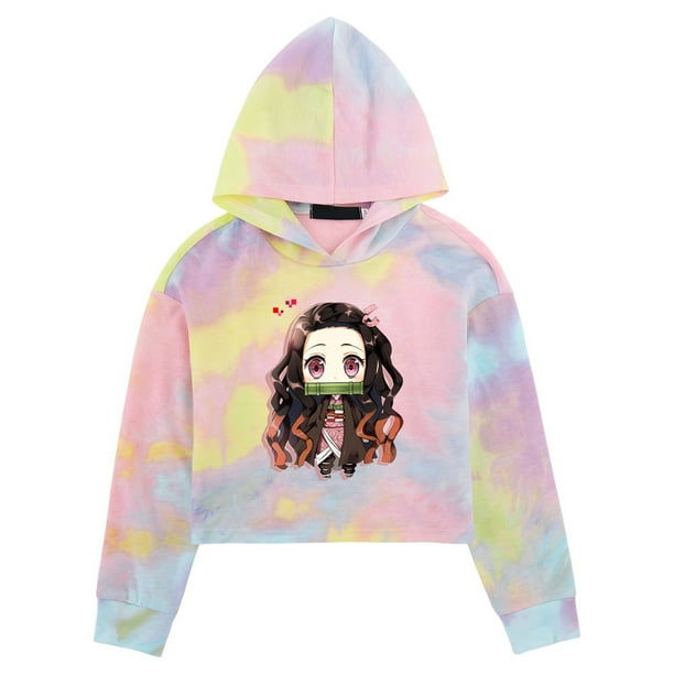 Ingrijpen beneden Helemaal droog SOSPIRO Kid's Casual Tie Dye Crop Sweatshirt Top Workout Hoodies, Anime  Demon Slayer Tie Dye Hoodie, Kamado Nezuko Hoodie(Pink1-140(7-9 Years)) -  Walmart.com