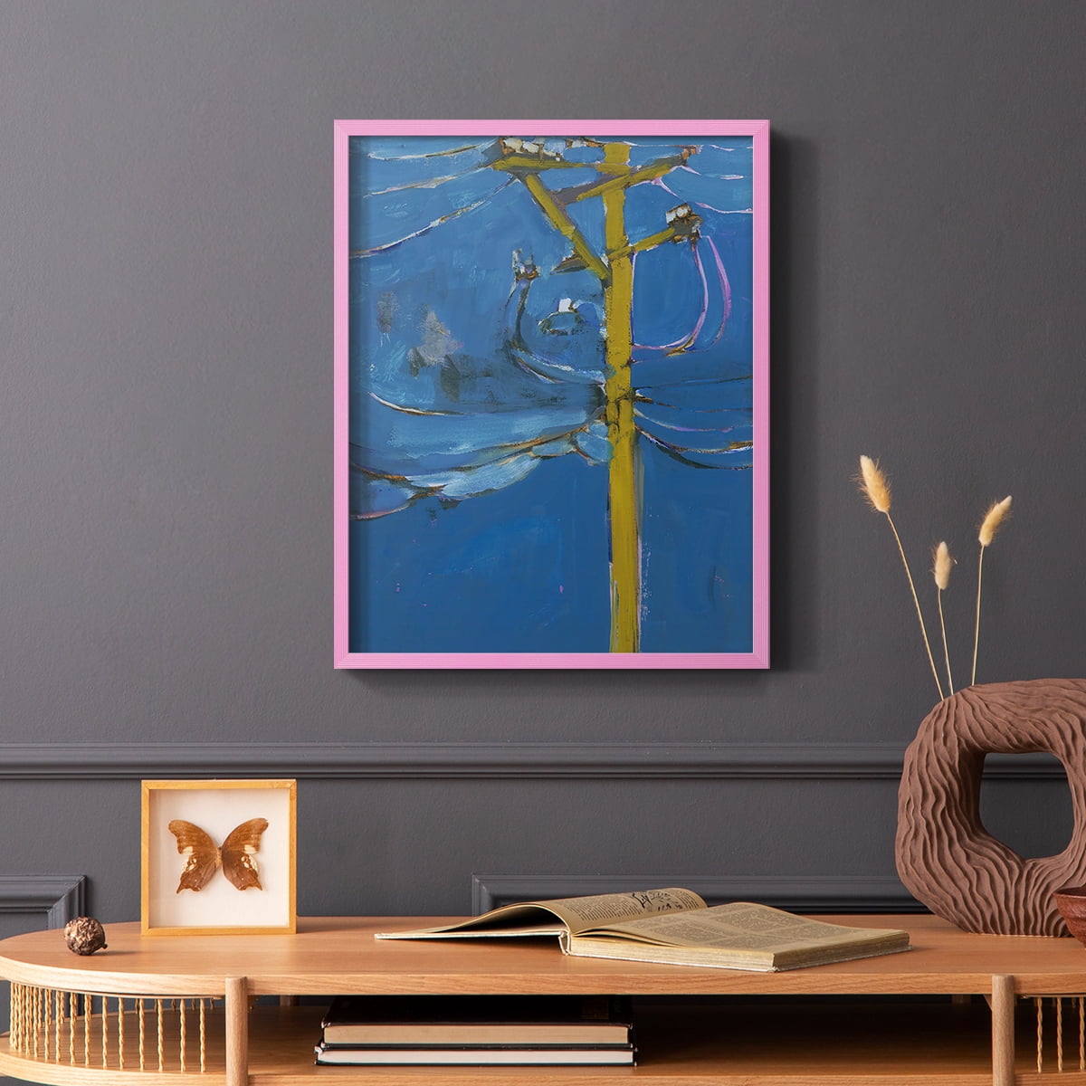 Wires IV Framed Print - Solid Wood in Single Picture Frame Solid Wood 2 Framed Print