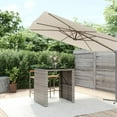 thumbnail image 1 of vidaXL Bar Table with Glass Top Grey 105x80x110 cm Poly Rattan, 1 of 4