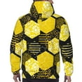 thumbnail image 7 of Naloa Geometric Pattern with Bee Men's Casual Hooded Collar Drawstring Hoodies Pullover Sweatshirts Casual Long Sleeve Shirts-X-Large, 7 of 7