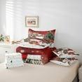 thumbnail image 6 of Castle Fairy Xmas Snowman Deer 7-Piece Twin Bedding Sets for Preppy Children Teens,Retro Red Truck Bedding Comforter Set,Rustic Cabin Breathable Sheet Sets,Merry Christmas Room Decor, 6 of 8