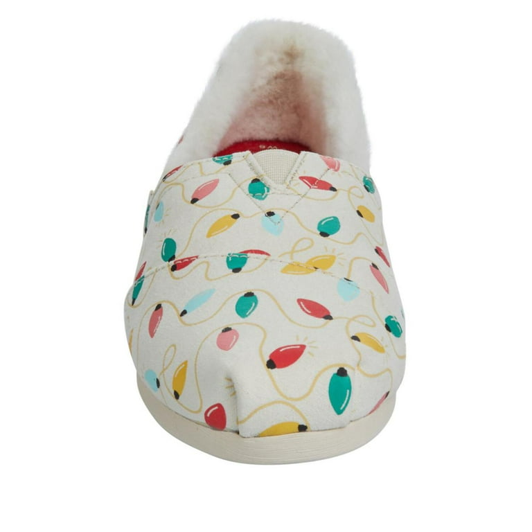 Women's TOMS Alpargata Holiday Canvas Slip On Shoe Natural Holiday