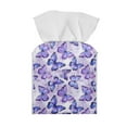 thumbnail image 2 of Psesaysky Square Tissue Box Cover PU Leather, Purple Butterflies Waterproof Car Tissue Holder Storage for Bathroom Vanity, Countertops, Dressers, Night Stand, Parlors and Offices, 2 of 7