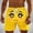 Yellow, variant on Casual Shorts With Face Print Design for Everyday Comfort in Spring Summer Lightweight Fabric Outdoor Streetwear# end start#s#Product Classification Men's Casual Shorts Product Title Casual Shorts