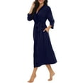 thumbnail image 6 of MINTREUS Women Kimono Robes Long Knit Bathrobe Lightweight Soft Knit Sleepwear Ladies Loungewear Spa Bathrobe, 6 of 7