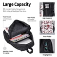 thumbnail image 4 of Disketp Cherry Blossoms Large Capacity Backpack Lunch Bag Pencil Case Combination 3 Piece Set for Student, 4 of 7