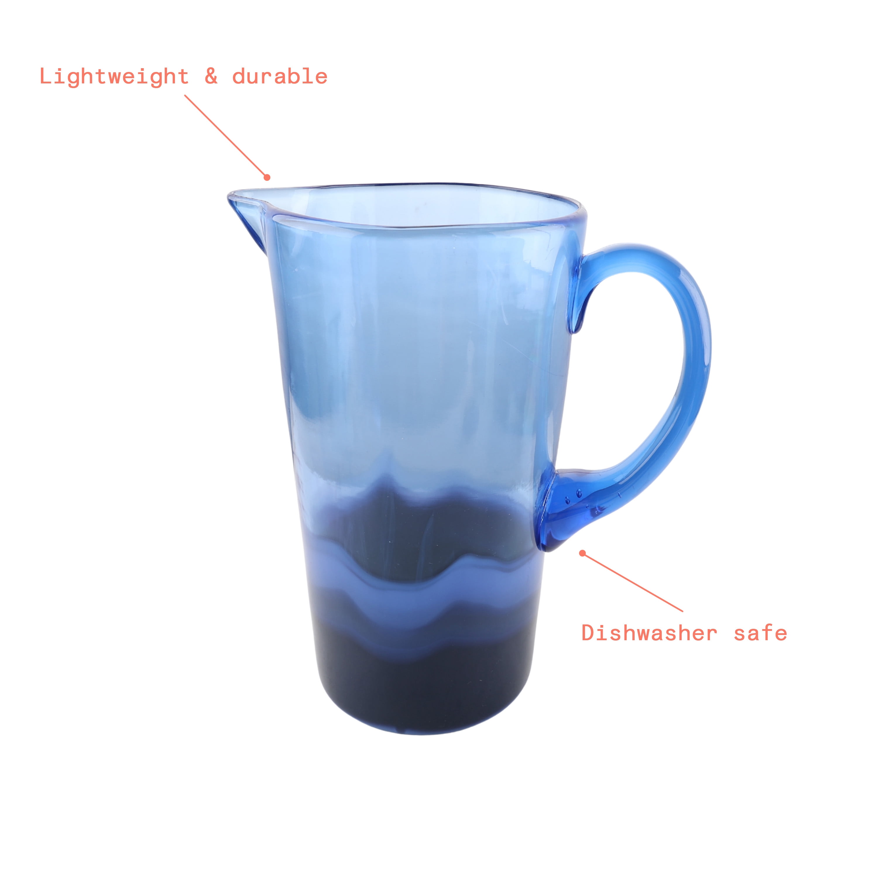 Beautiful 2.3-Gallon Acrylic Colorblock Pitcher, Multi-Color by Drew Barrymore
