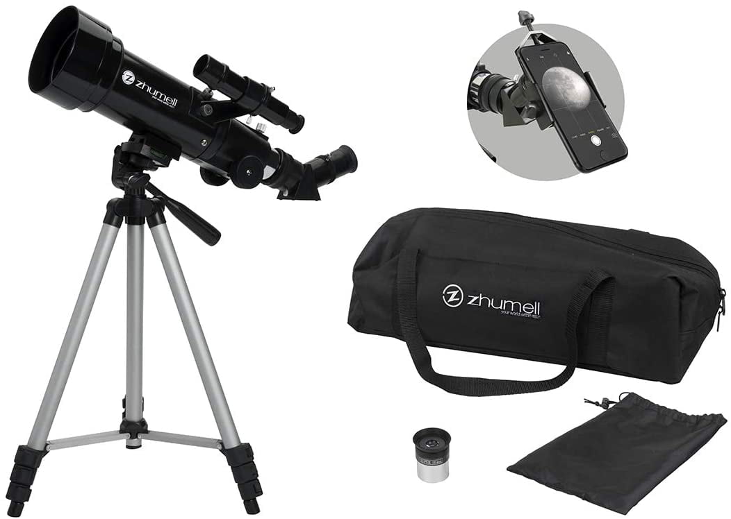 Black Phone Adapter & Carry Bag Zhumell Z70 Portable Refractor w Tripod