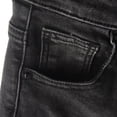 thumbnail image 6 of KIDSCOOL SPACE Baby Denim Shorts,Stretchy Elastic Waistband Inside Above Knee Ripped Summer Short Pants, Black,8-9 Years, 6 of 8