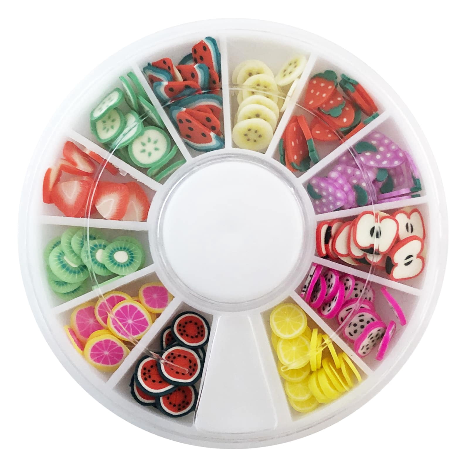 Blue Moon Studio UV Resin Craft Clay Fillers Fruit Slices Set, 12 Pack