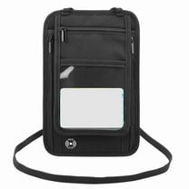 Neck Passport Wallet Bag Document Organizer Credit Cards Case Bag Black,1 * Wallet Bag,Black