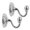 Silver, variant on Back Curtain Holdback Holder Hanger Curtain Window Wall 2x Hooks Tie Hooks Metal Housekeeping & Organizers Platform Hooks Hanger 2x Holdback Metal Holder Wall Hooks Tie Back Curtain Window Curtain
