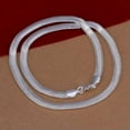 thumbnail image 4 of EOEMY 925 Sterling Silver Fashion Jewelry Soft Snake Bone Chain Necklace 6mm N193-24 Inch, 4 of 6