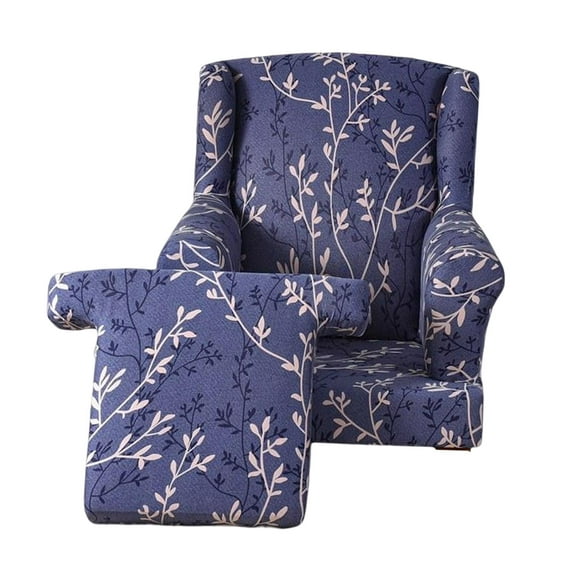 Polyester Wingback Chair Cover Sofa Cover Armchair Slipcovers Dining Chair Cover