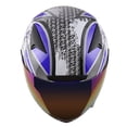 thumbnail image 5 of 1STORM MOTORCYCLE BIKE FULL FACE HELMET HG335 BOOSTER SKULL BLUE, 5 of 6