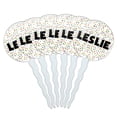 thumbnail image 1 of Leslie Cupcake Picks Toppers - Set of 6 - Mutlicolored Speckles, 1 of 1