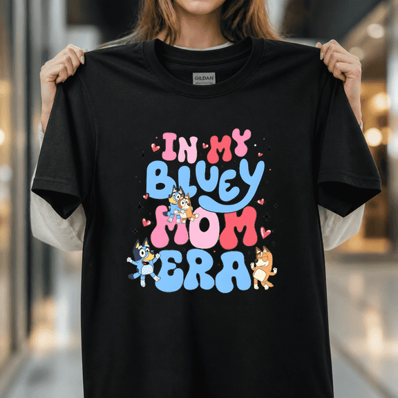 In My Bluey Mom Era Summer Vibes Cartoon Motherhood Family Graphic Unisex T-Shirt V60775, S - 5XL