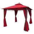 thumbnail image 3 of Square 10 Foot Double Vented Gazebo With Drapes, 3 of 4