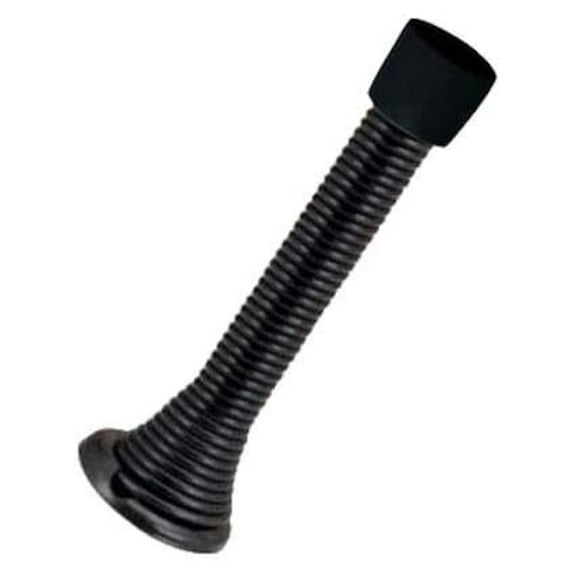 25 Pack - Matte Black Spring Door Stop w/Rubber Bumper : 1247