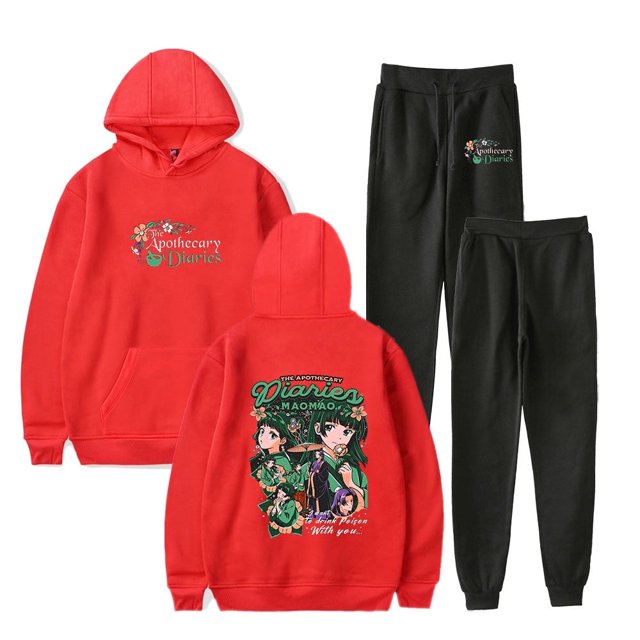 The Apothecary Diaries Maomao Sudaderas con capucha Jogger Pants Set Invierno Mujeres Hombres Moda Streetwear