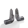 thumbnail image 2 of Danya B Silver Resin Hands Sculpture Bookend Statues - Set of 2, 2 of 3