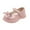 Pink, variant on LNMQLPDBS Baby Girl Dress Shoes Solid Color Shining Pearl Bow Tie Decoration Children Shoes Soft Sole Platform Princess Shoes Baby Dance Shoes Size 10 Toddler Girl Shoes for Daily and Party
