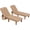 Wood, variant on Poteban 1-Pack 5-Position Outdoor Lounge Chair, All-Weather Resin Chaise Lounge with Cup Holder for Pool, Patio, Dark Gray