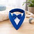 thumbnail image 4 of Pet Tuxedo Bandana with Bow Tie, Adjustable Elegant Formal Neckwear Collar Accessory for Dogs Cats, Perfect for Wedding Party All Breeds Blue L, 4 of 8