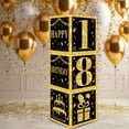 thumbnail image 6 of Cheinxy 18th Birthday Decorations Boxes With Birthday Banner for Men or Boy- 4PCS Black Gold Time To Adult 18th Birthday Balloons Boxes,18 Year Old Party Supplies for Men Boy, 6 of 9
