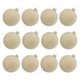 thumbnail image 1 of Beautynvta - Juego de 12 adornos colgantes para árbol de Navidad (terciopelo flocado, 6 cm), color beige, 1 of 4