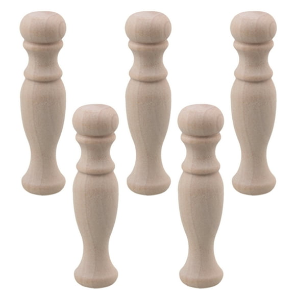 Unfinished Wood Baluster Spindles for DIY Woodworking 2.76 x 0.71 Inch Pack of 5