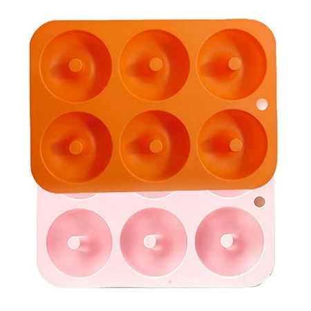 

Clearance ，2Pc Silicone Donut Baking Pan Non-Stick Mold Dishwasher Decoration Tools